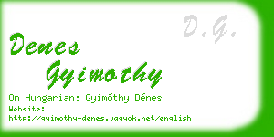denes gyimothy business card